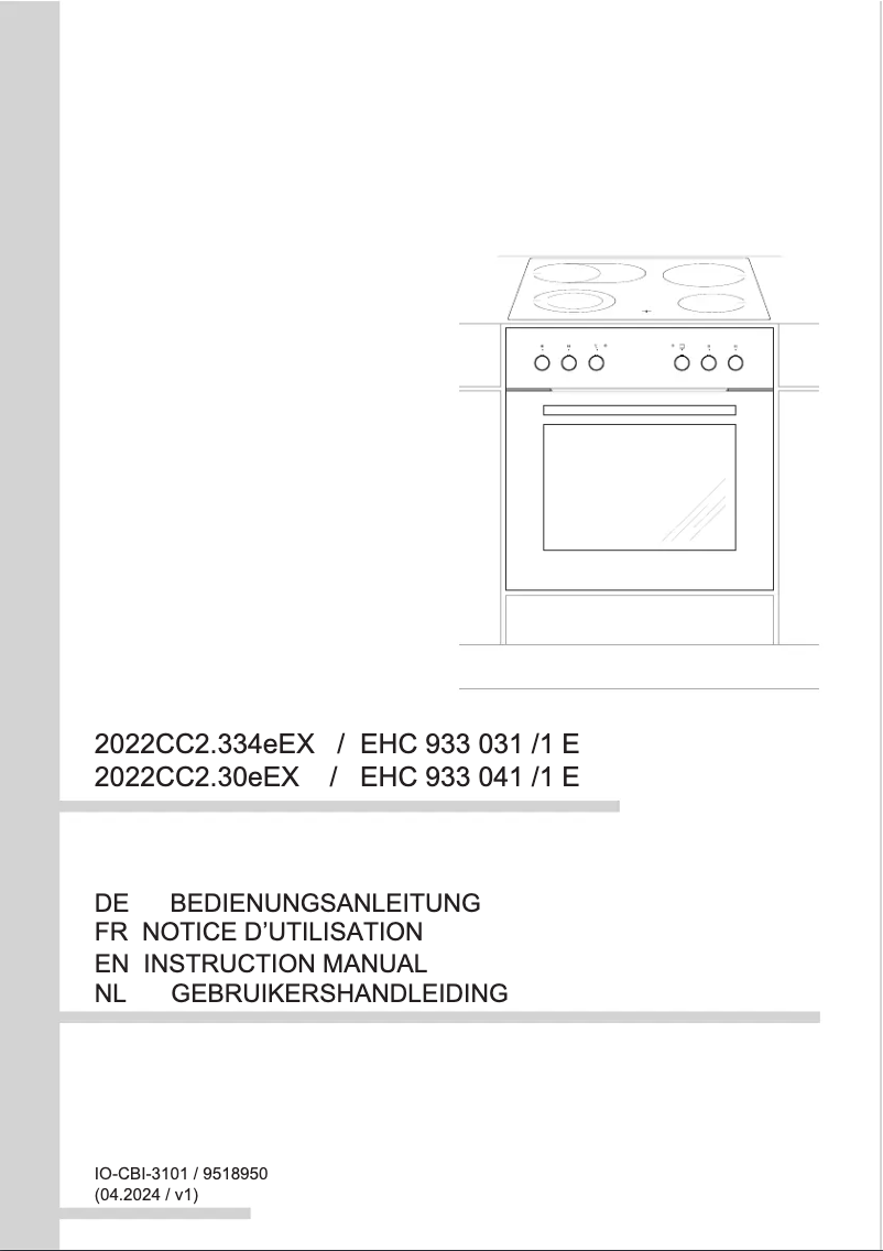 Página 1 del manual Manual de usuario Amica EHC 933 031 E