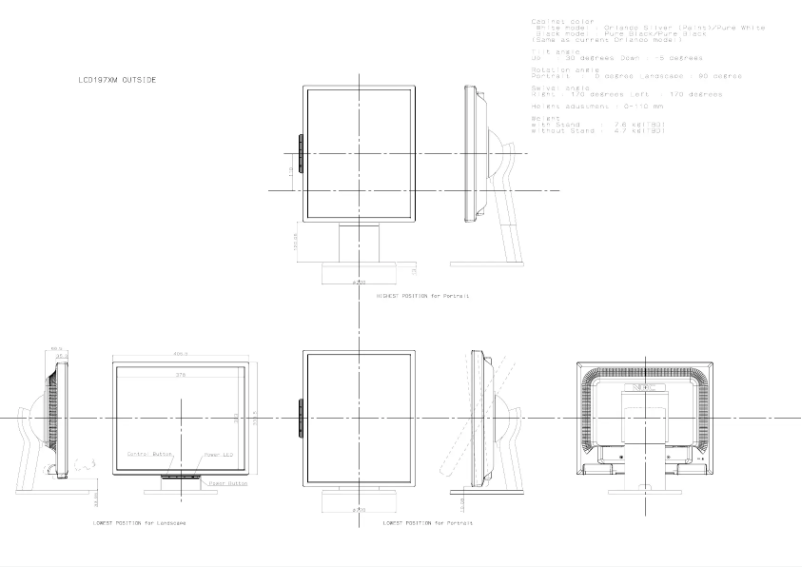 Imagen de la primera página del manual del dispositivo MultiSync LCD195NX