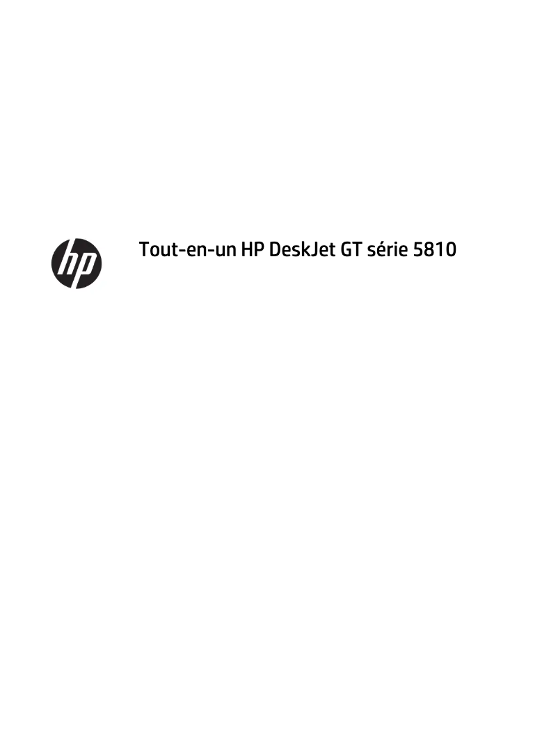 Page 1 de la notice Manuel utilisateur HP Deskjet GT 5810