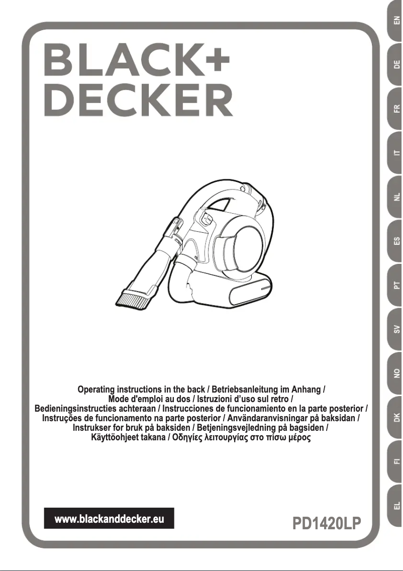 Page 1 de la notice Manuel utilisateur Black & Decker PD1420LP