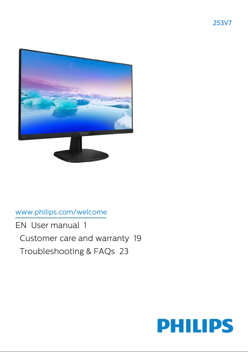 Página 1 del manual Manual de usuario Philips V Line 253V7LJAB
