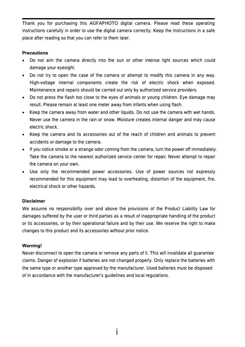 Page 1 de la notice Manuel utilisateur Agfa DC-1338i