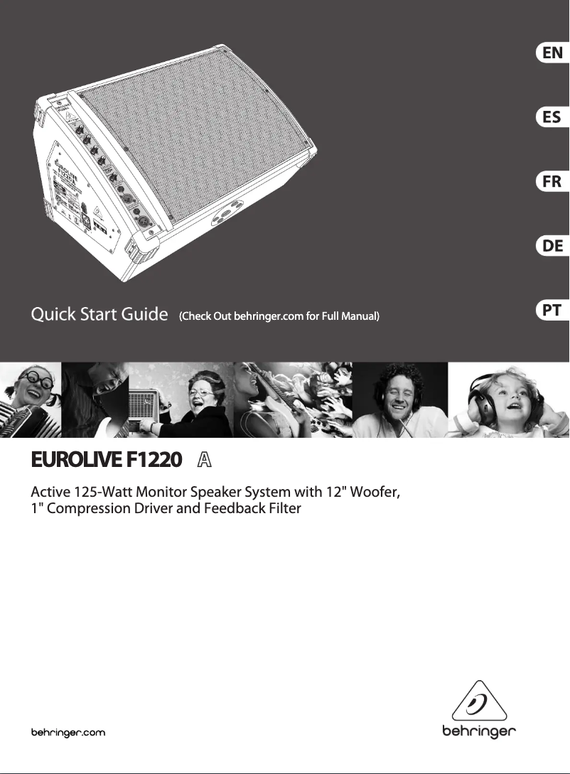 Page n°1 - Guide de démarrage rapide Behringer Eurolive F1220A