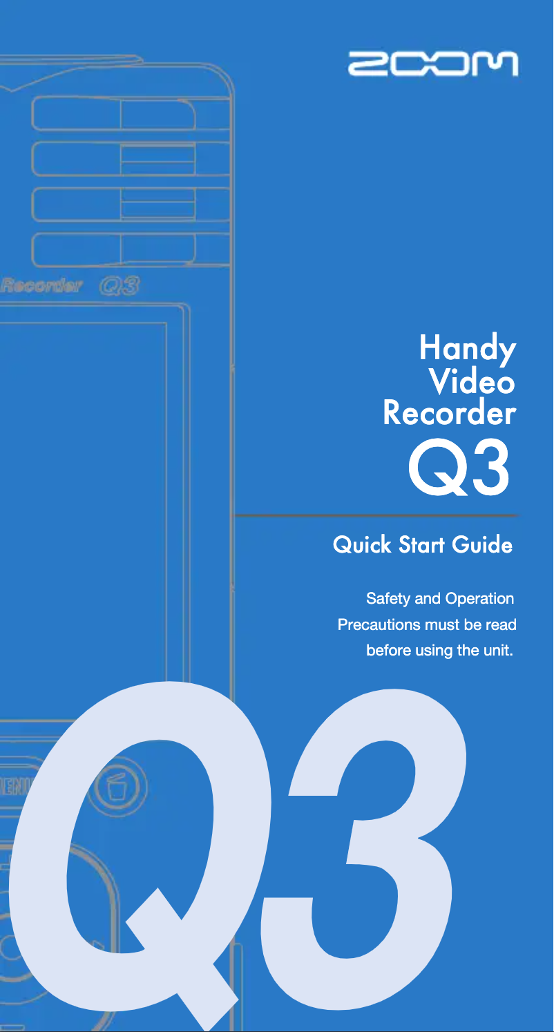 Página 1 del manual Guía de inicio rápido Zoom Q3