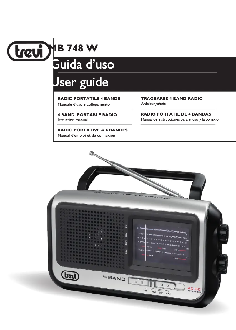 Page 1 de la notice Manuel utilisateur Trevi MB 748 W