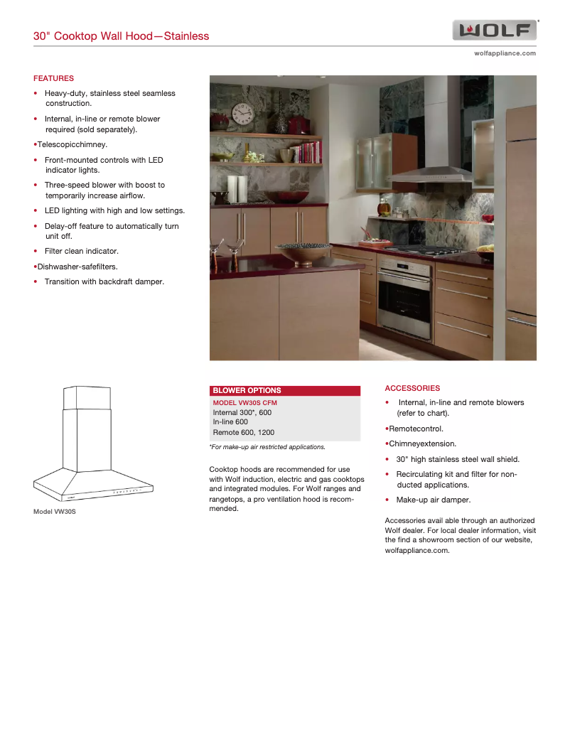 Page n°1 - Manuel utilisateur Wolf VW30S