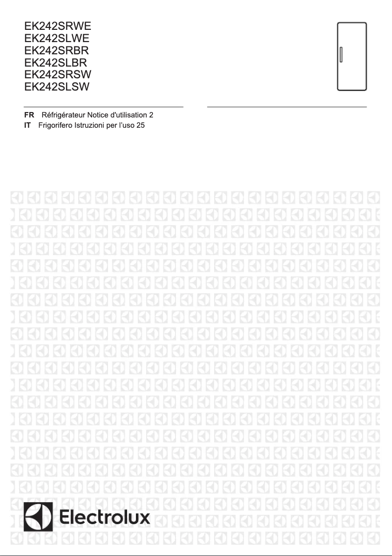 Image de la première page du manuel de l'appareil EK242SRSW