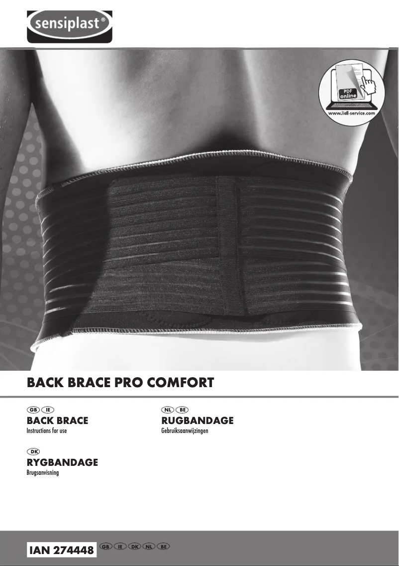 Page n°1 - Manuel utilisateur Sensiplast IAN 274448