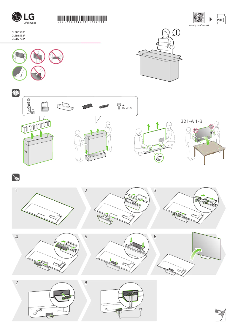 Página 1 del manual Guía de instalación LG OLED65B26LA