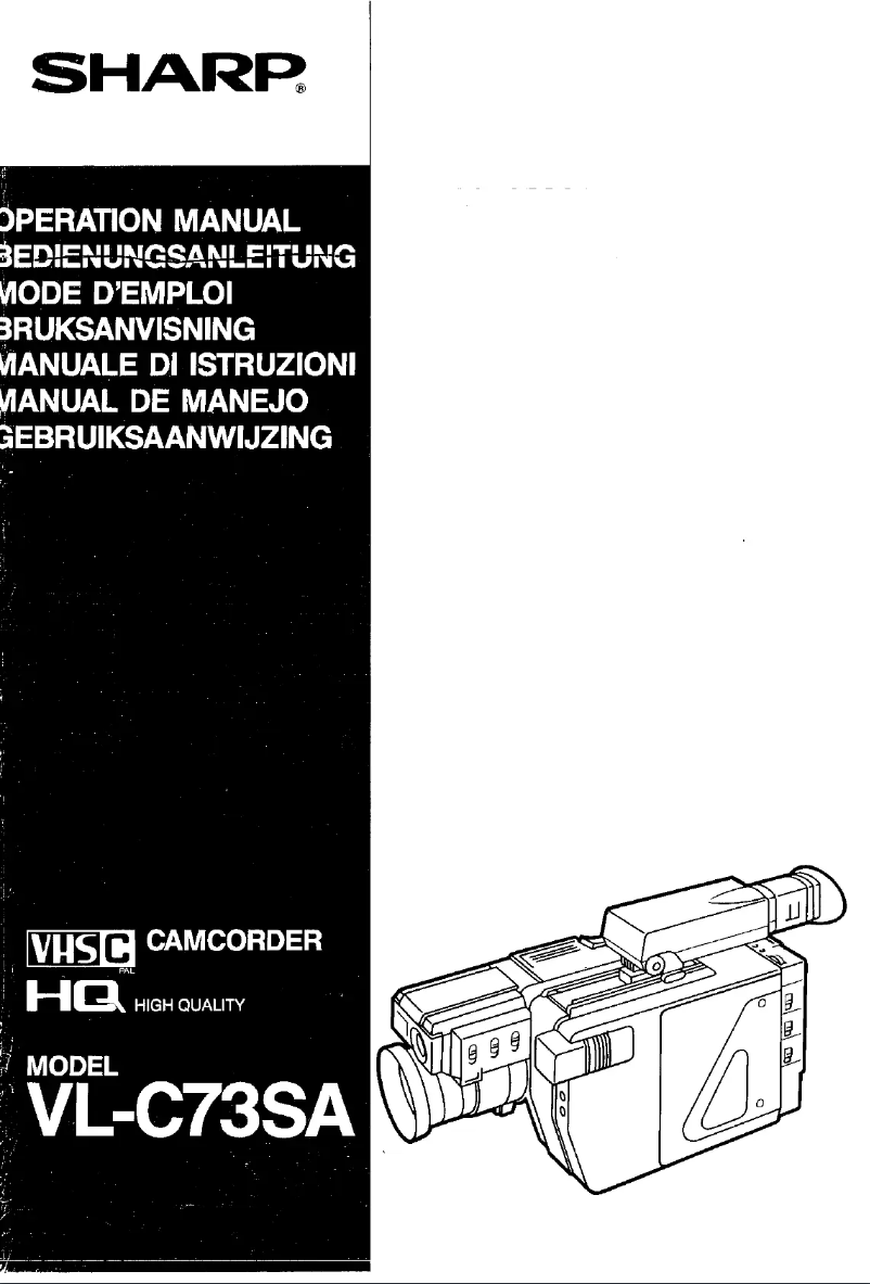 Image de la première page du manuel de l'appareil VL-C73SA