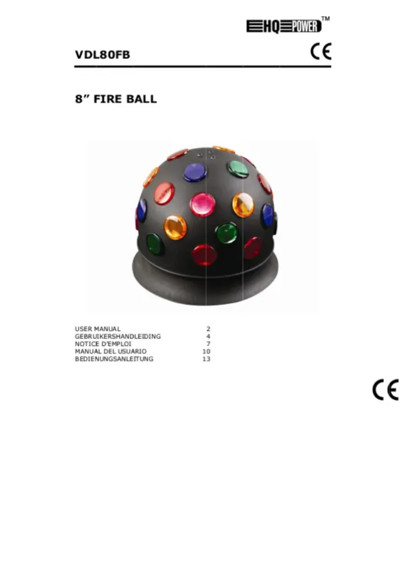 Imagen de la primera página del manual del dispositivo VDL80FB