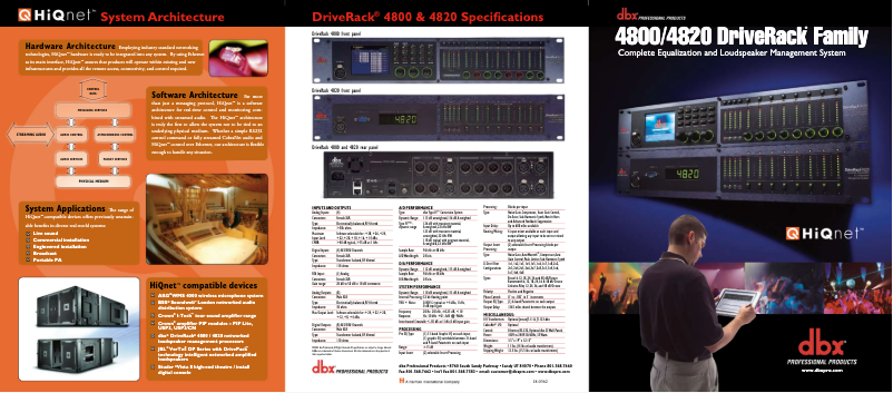 Image de la première page du manuel de l'appareil DriveRack 4800