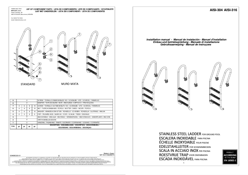 Page 1 de la notice Manuel utilisateur Gre 40273