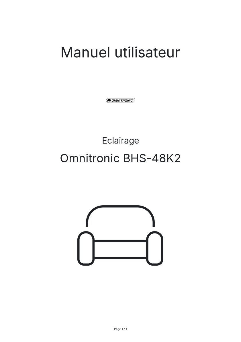Image de la première page du manuel de l'appareil BHS-48K2