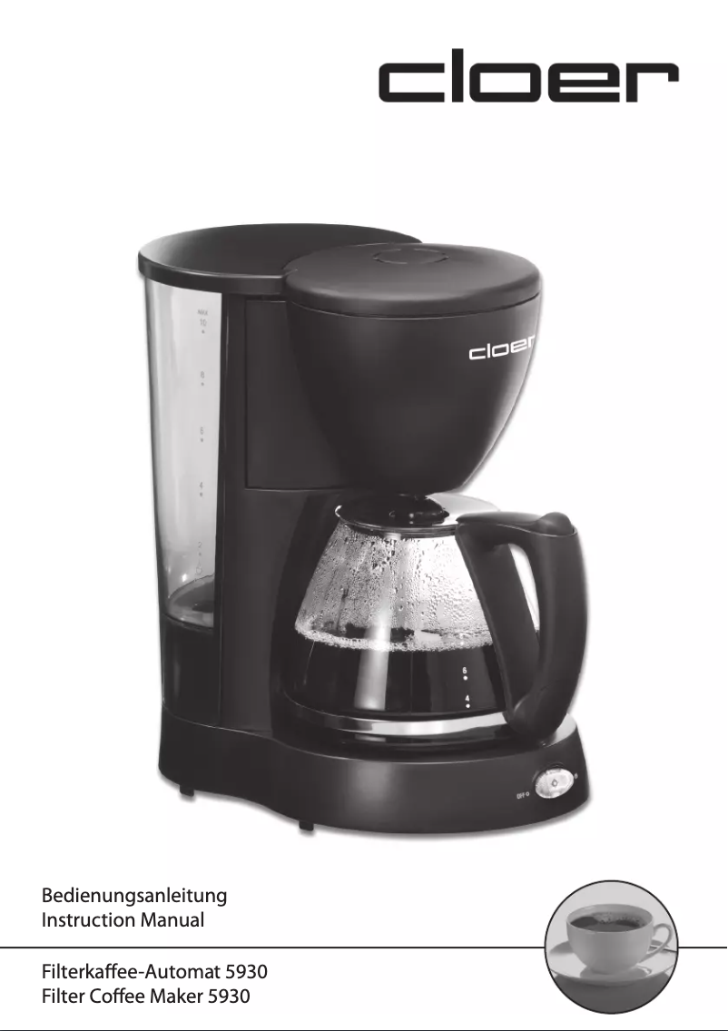 Página 1 del manual Manual de usuario Cloer 5930