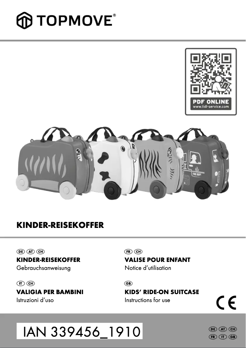 Page 1 de la notice Manuel utilisateur Topmove IAN 339456