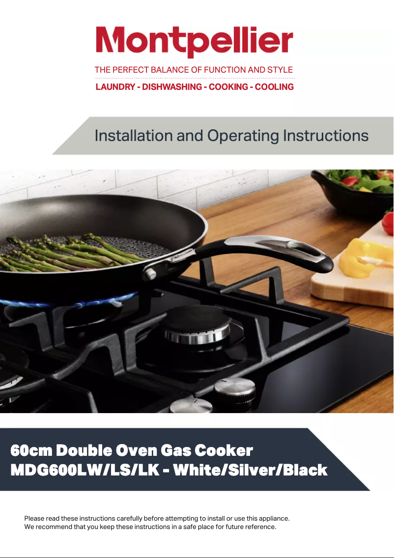 Page 1 de la notice Manuel utilisateur Montpellier MDG600LS