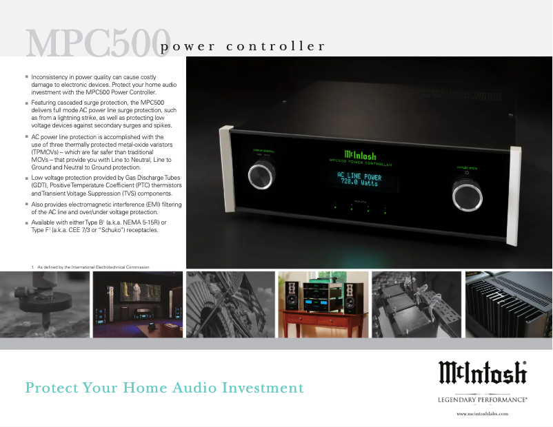 Page n°1 - Brochure McIntosh MPC500
