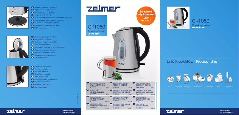 Page n°1 - Manuel utilisateur Zelmer CK1050