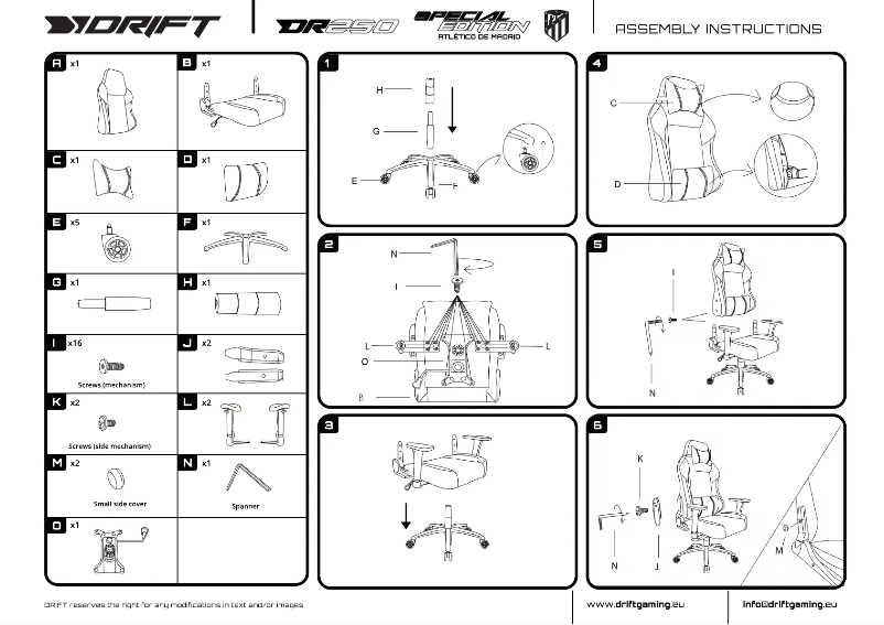 Page 1 de la notice Manuel utilisateur Drift DR250