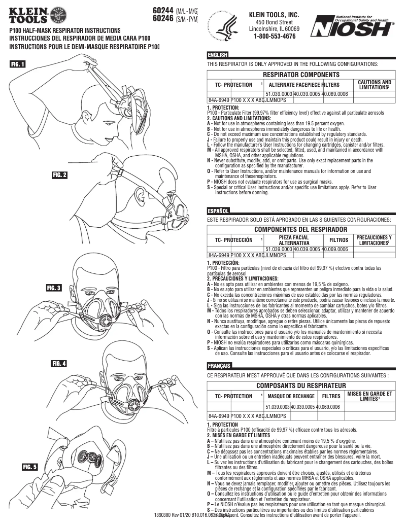 Page n°1 - Manuel utilisateur Klein Tools 60246