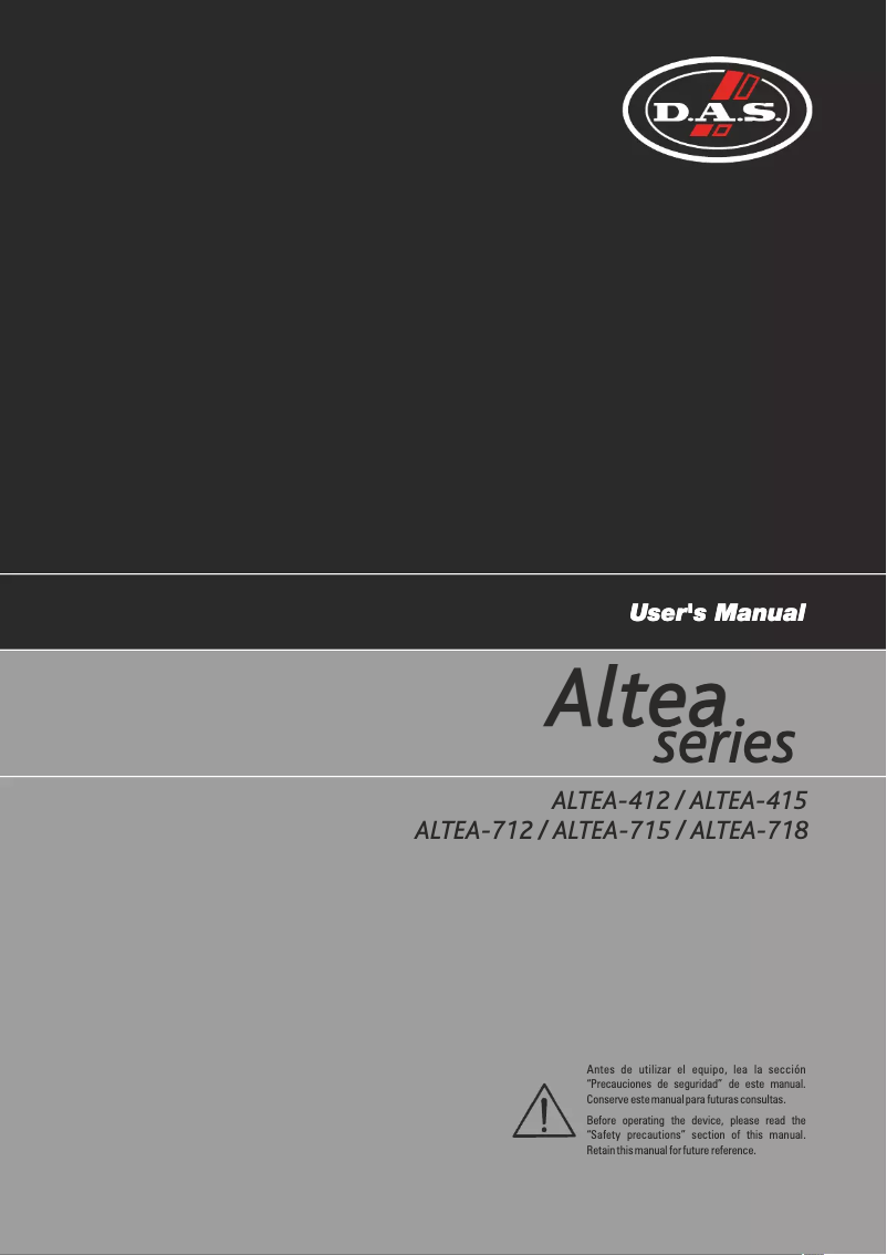 Imagen de la primera página del manual del dispositivo Altea-415