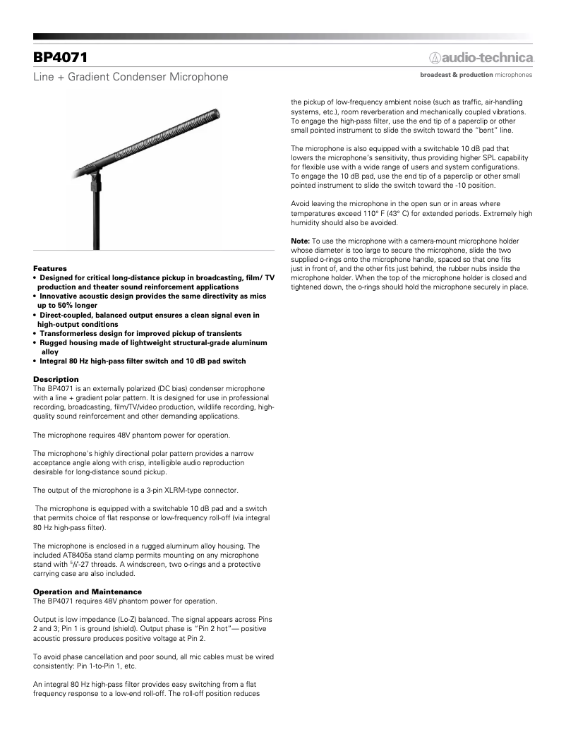 Image de la première page du manuel de l'appareil BP4071