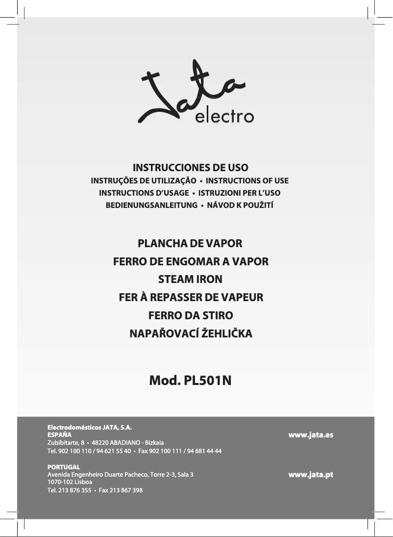 Página 1 del manual Manual de usuario Jata PL501N