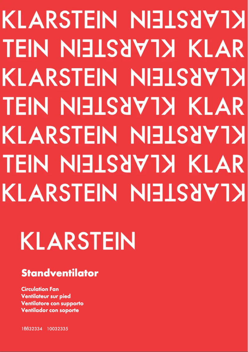 Page 1 de la notice Manuel utilisateur Klarstein 10032335