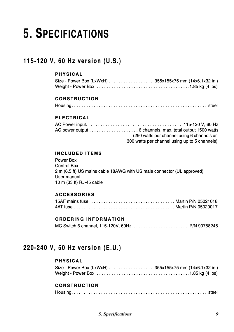 Image de la première page du manuel de l'appareil MC Switch