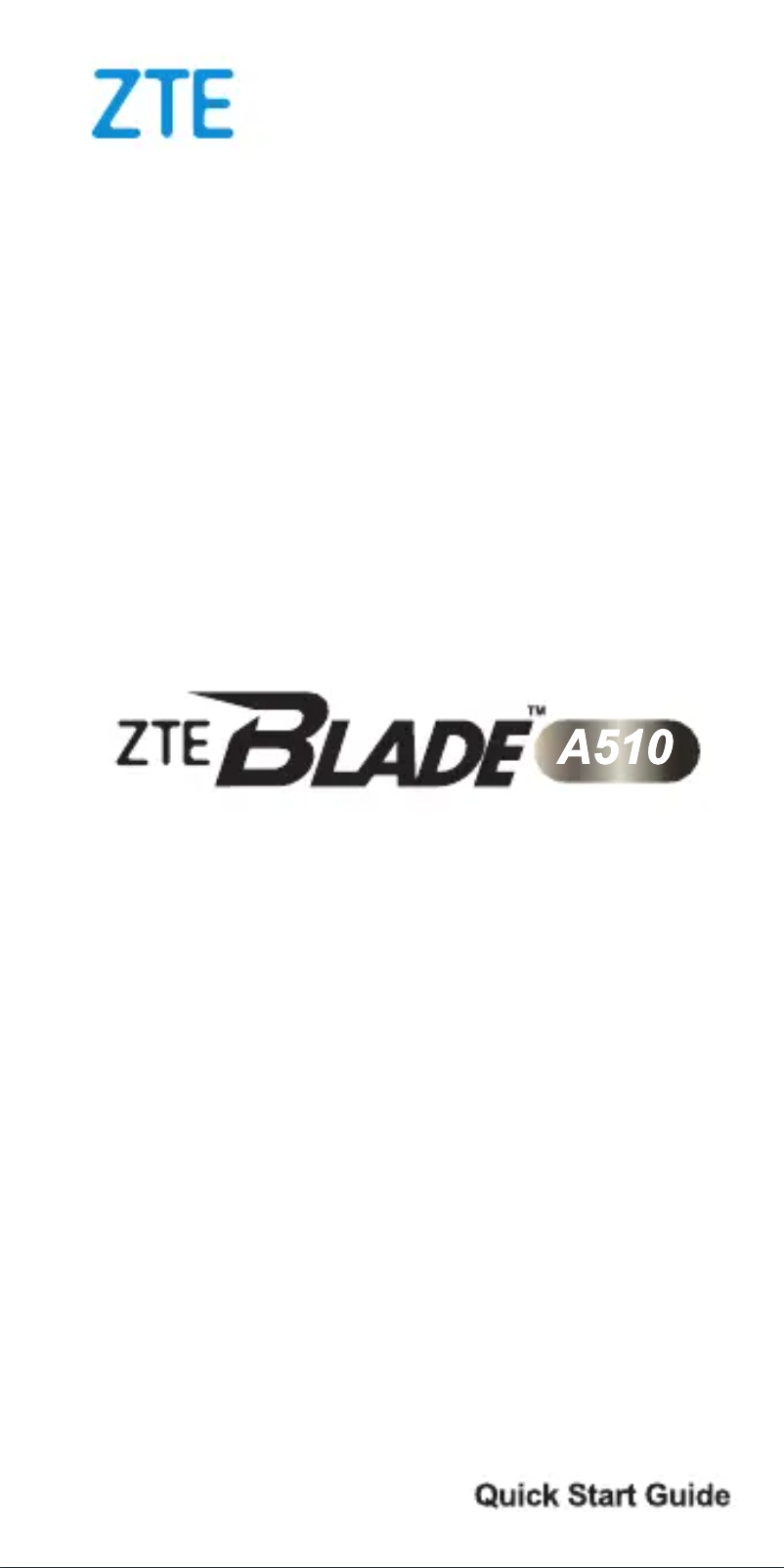Page n°1 - Manuel utilisateur ZTE Blade A510