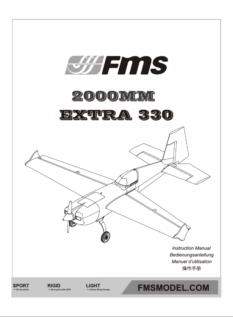 Page n°1 - Manuel utilisateur FMS Extra 330
