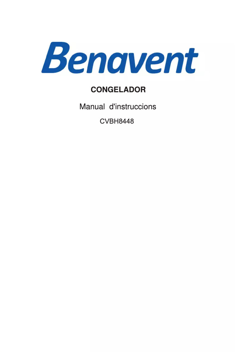 Page n°1 - Manuel utilisateur Benavent CVBH8448