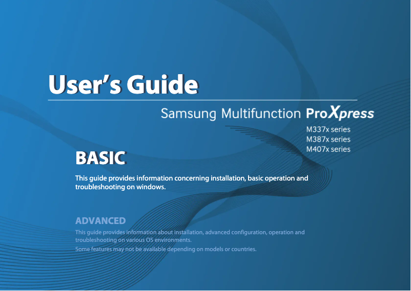 Page 1 de la notice Manuel utilisateur Samsung ProXpress M4070FR