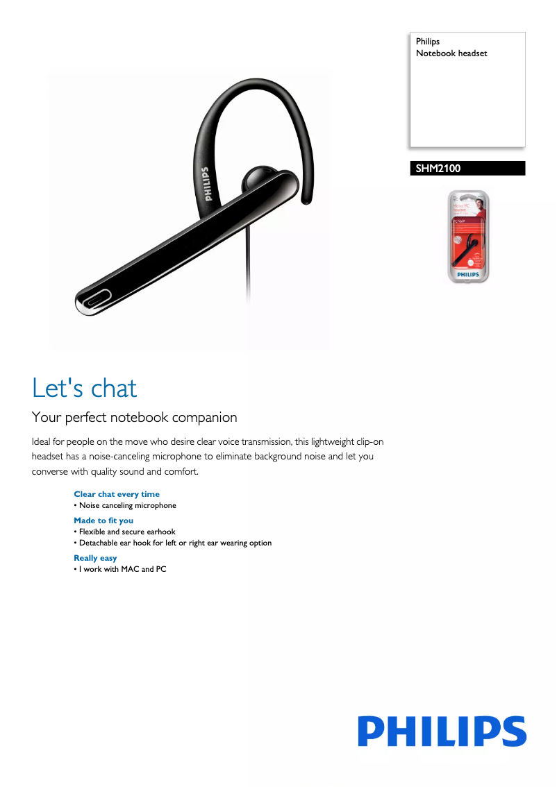 Image de la première page du manuel de l'appareil SHM2100