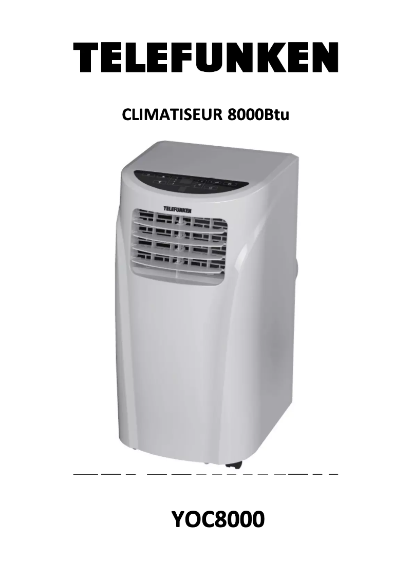 Image de la première page du manuel de l'appareil YOC8000