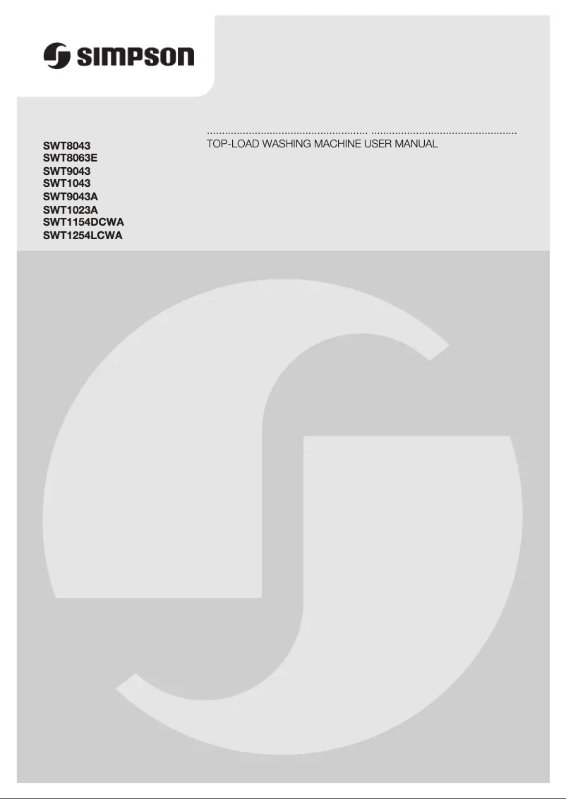 Page n°1 - Manuel utilisateur Simpson SWT1023A