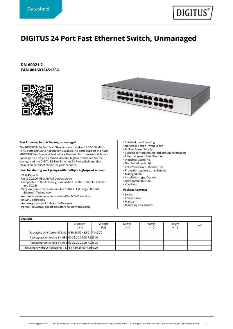 Image de la première page du manuel de l'appareil DN-60021-2