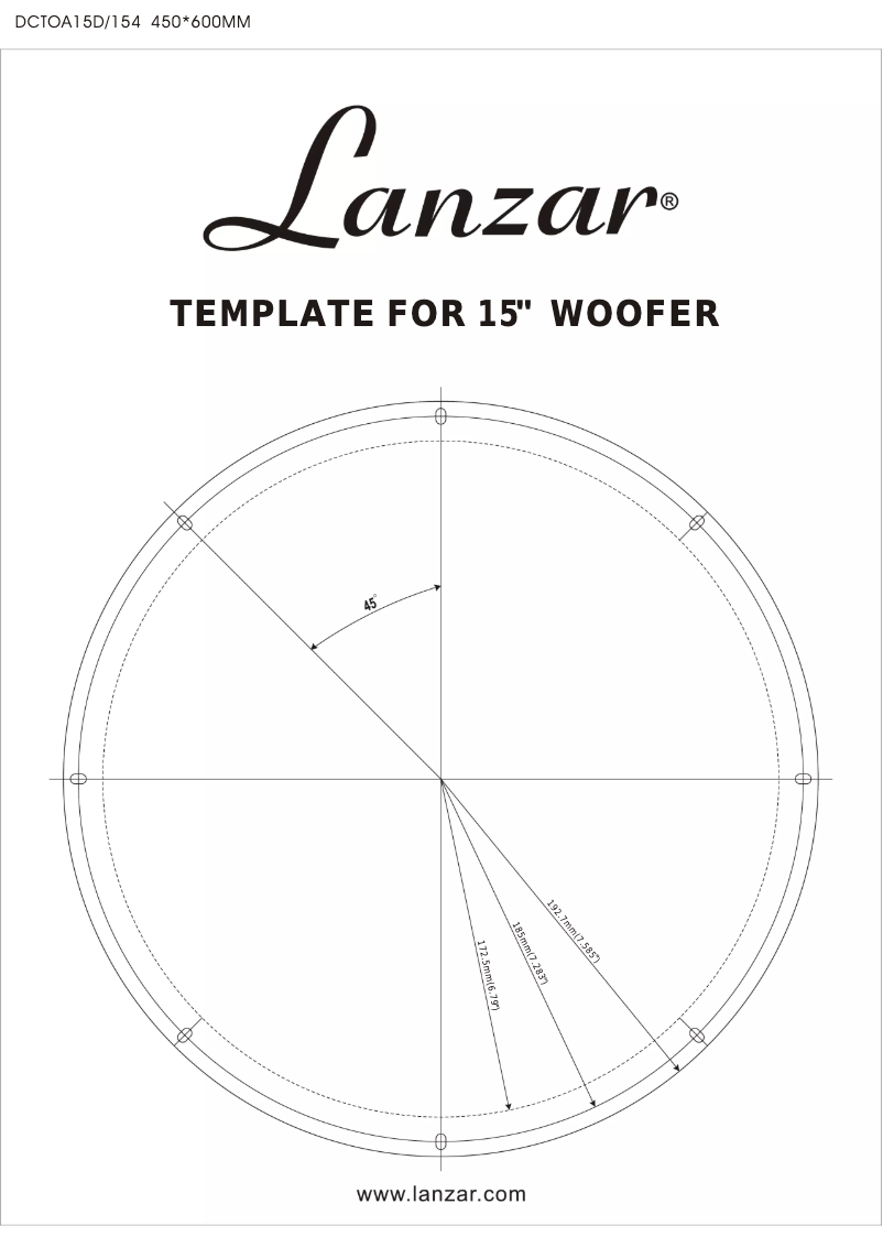 Page n°1 - Manuel utilisateur Lanzar DCTOA15D