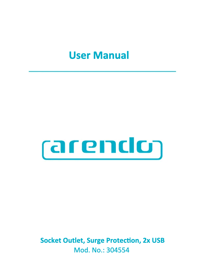 Page 1 de la notice Manuel utilisateur Arendo 304554