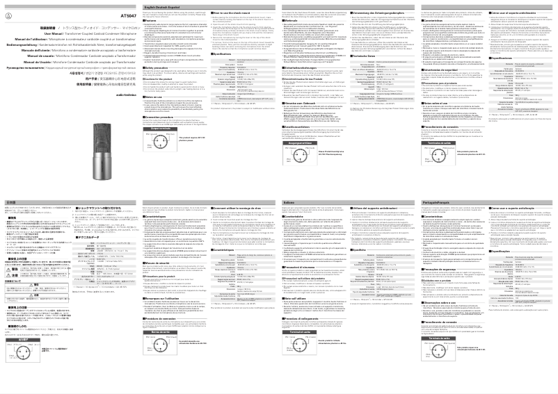 Page n°1 - Manuel utilisateur Audio-Technica AT5047