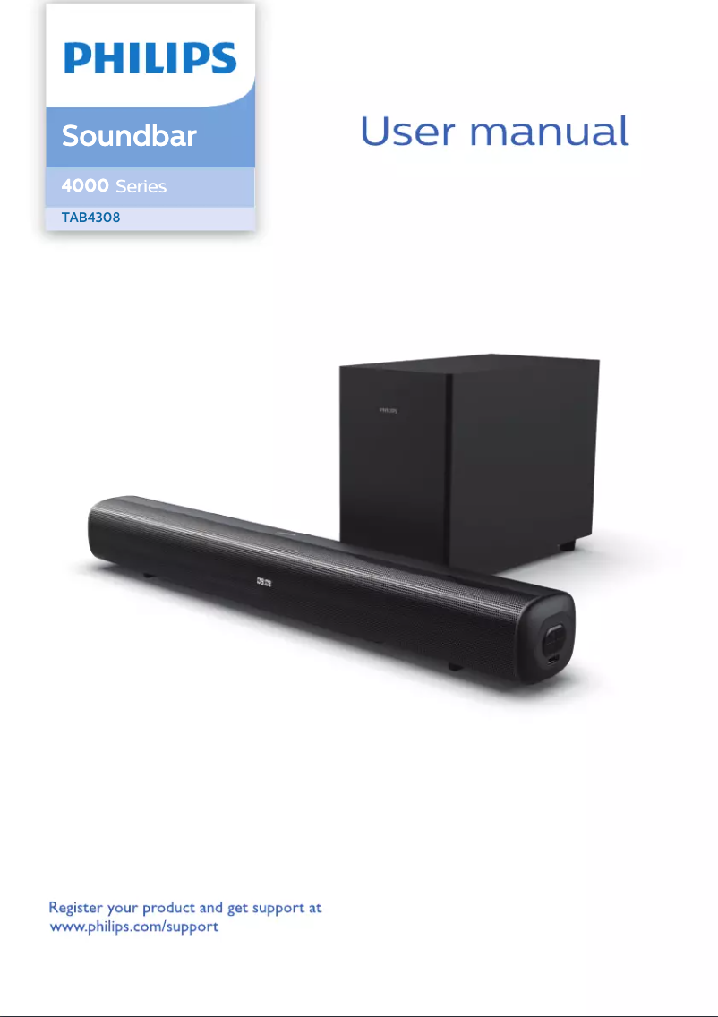 Page 1 de la notice Manuel utilisateur Philips TAB4308