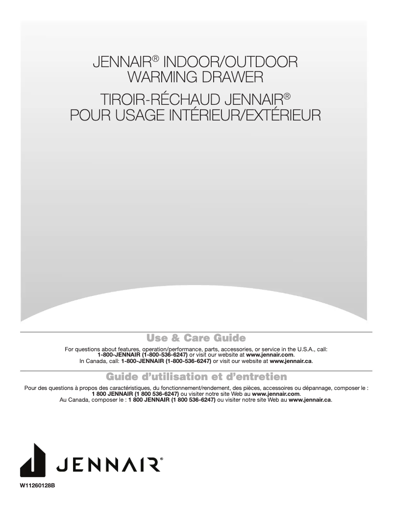Page 1 de la notice Manuel d'utilisation et d'entretien JennAir JJD3024HL