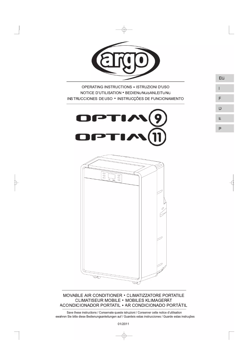 Image de la première page du manuel de l'appareil Optimo 9