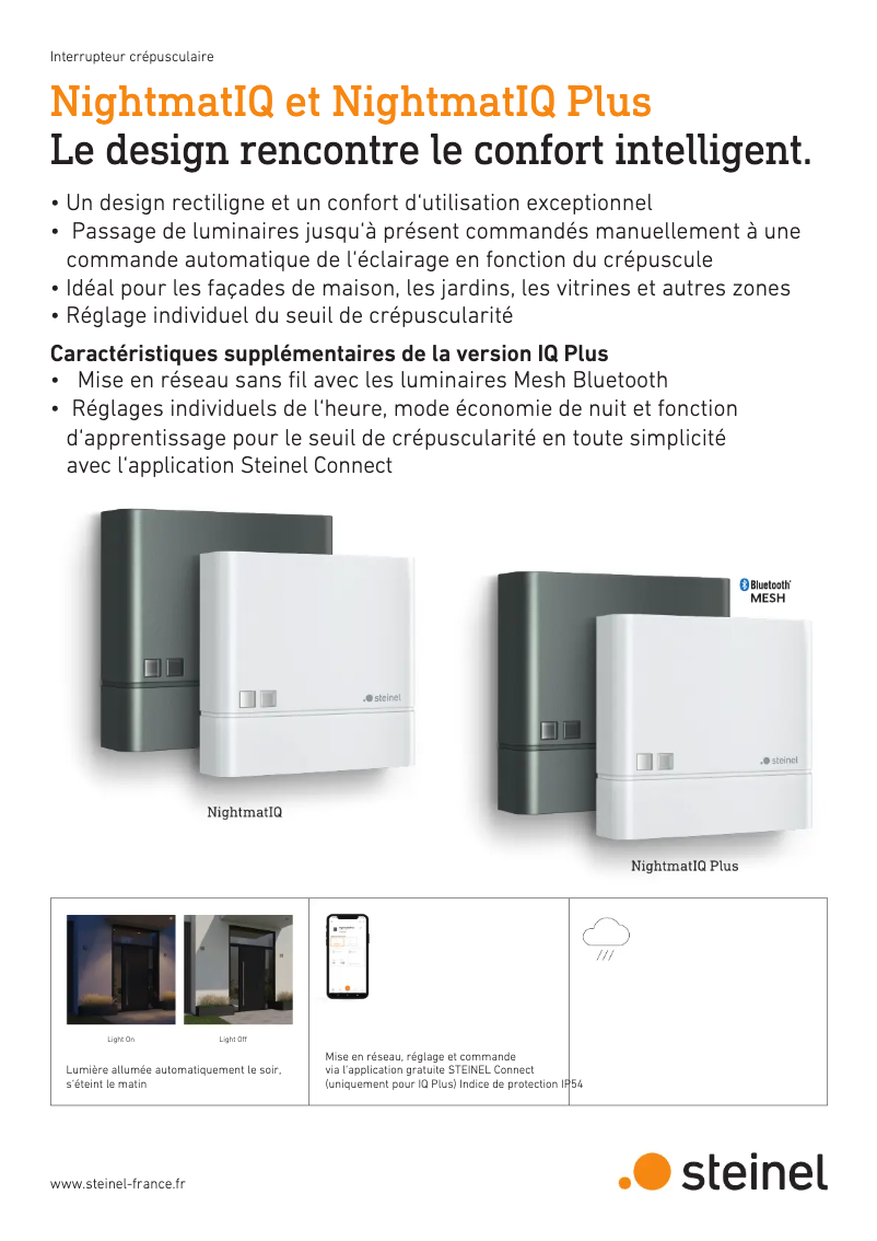 Page 1 de la notice Brochure Steinel NightmatIQ