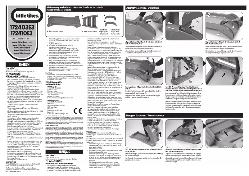Page 1 de la notice Manuel utilisateur Little Tikes First Slide