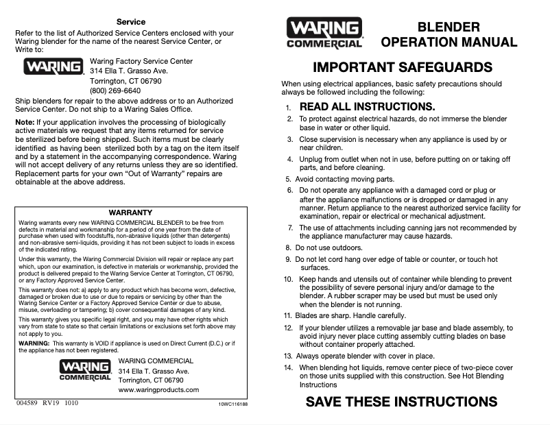 Image de la première page du manuel de l'appareil BB160