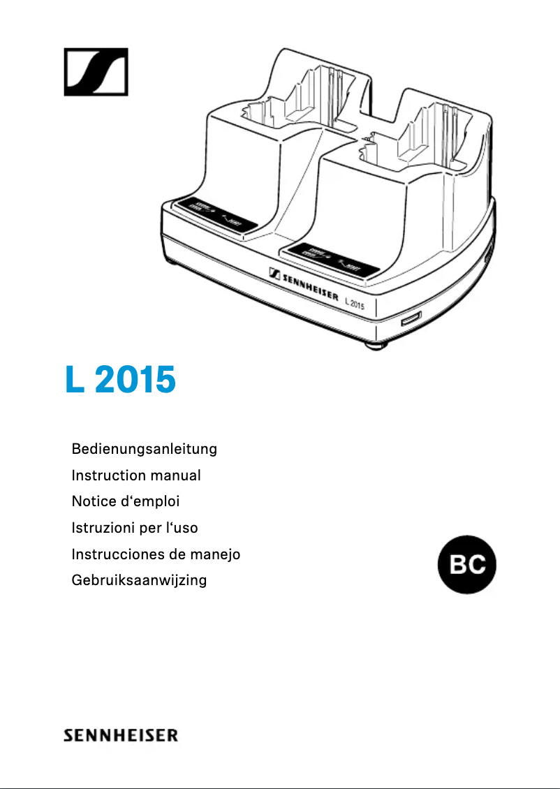 Page 1 de la notice Manuel utilisateur Sennheiser L 2015