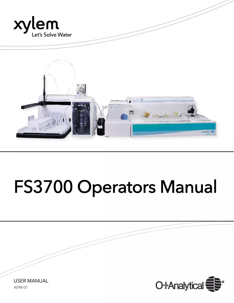 Página 1 del manual Manual de usuario OI-Analytical FS3700