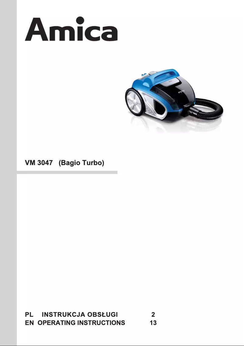 Página 1 del manual Manual de usuario Amica Bagio Turbo VM3047